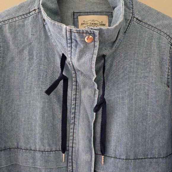 Ashley Vintage Charm Soft Shirt Denim Jacket Womens Large - Picture 2 of 4